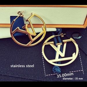 Logo hoop earrings